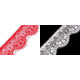 French lace trim width 90 mm - Red (3 Meters) French lace trim width 90 mm - Red (3 Meters)