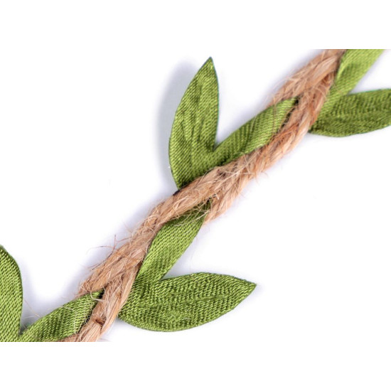 Jute leaf twine width 25 mm - Natural burlap (100 Meters) Jute leaf twine width 25 mm - Natural burlap (100 Meters)