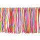 Bordo con frange, larghezza: 14 cm, neon - Multicolore (9 Metri) Bordo con frange, larghezza: 14 cm, neon - Multicolore (9 Metri)