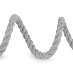 Twisted cotton cord / rope ø10 mm, macrame - Lightgrey (1 Meter)