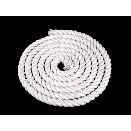Twisted cotton cord / rope ø14 mm, macrame - Ecru light (5 Meters) Twisted cotton cord / rope ø14 mm, macrame - Ecru light (5 Meters)