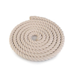Twisted cotton cord / rope ø14 mm, macrame - Ecru light (10 Meters)