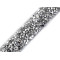 Galon thermocollant avec strass, largeur 15 mm - Argent (1 Mètre)