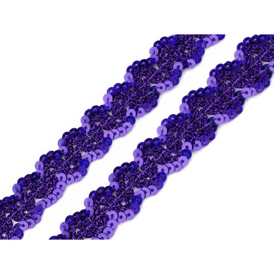 Taśma z cekinami szerokość 20 mm hologram - Srebrny (1 Metr) Taśma z cekinami szerokość 20 mm hologram - Srebrny (1 Metr)