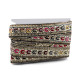 Jacquard ribbon costume trim with sequins width 45 mm velvet imitation - As pictured (1 Meter) Jacquard ribbon costume trim with sequins width 45 mm velvet imitation - As pictured (1 Meter)