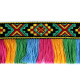 Bandă cu franjuri, motiv indian, lățime 50 mm - Multicolor (18 Metri) Bandă cu franjuri, motiv indian, lățime 50 mm - Multicolor (18 Metri)