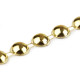 Bead trimming / garland - half-bead ø8 mm - Gold light (25 Meters)