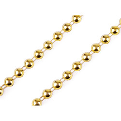 Bead trimming / garland - half-bead ø8 mm - Gold light (1 Meter)