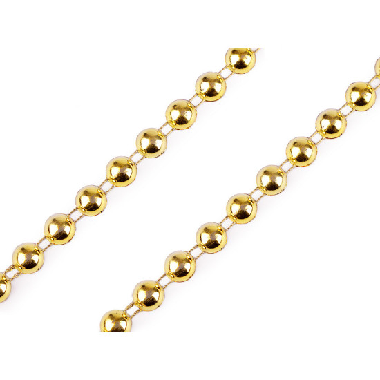 Bead trimming / garland - half-bead ø8 mm - Gold light (25 Meters)
