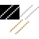 Bead trimming / garland - half-bead ø8 mm - Gold light (25 Meters)