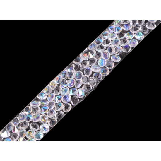 Iron-on rhinestone trimming width 12 mm - Multicolor (27 Meters) Iron-on rhinestone trimming width 12 mm - Multicolor (27 Meters)
