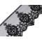 Bestickte borte auf monofil breite 15 cm - Schwarz (1 Meter)