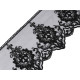 Embroidered trim on organza width 15 cm - White (1 Meter) Embroidered trim on organza width 15 cm - White (1 Meter)
