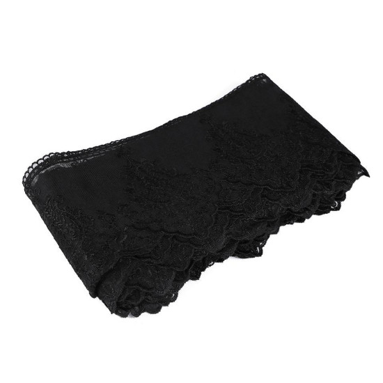 Embroidered trim on organza width 15 cm - White (1 Meter) Embroidered trim on organza width 15 cm - White (1 Meter)