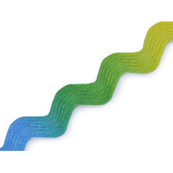 Ric rac ribbon rainbow width 6 mm - Multicolor (1 Meter)