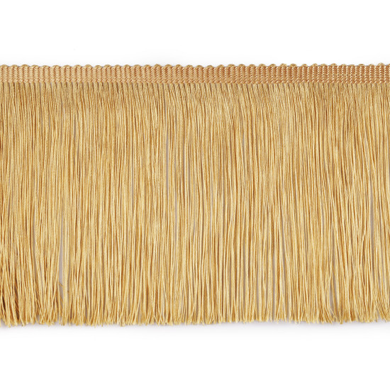 Fringe - shiny, dense, width 15.5 cm - Gold lt. (9 Meters) Fringe - shiny, dense, width 15.5 cm - Gold lt. (9 Meters)