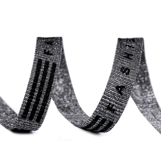 Taśma lampas / odzieżowa z lureksem szerokość 15 mm fashion - Srebrny (1 Metr) Taśma lampas / odzieżowa z lureksem szerokość 15 mm fashion - Srebrny (1 Metr)