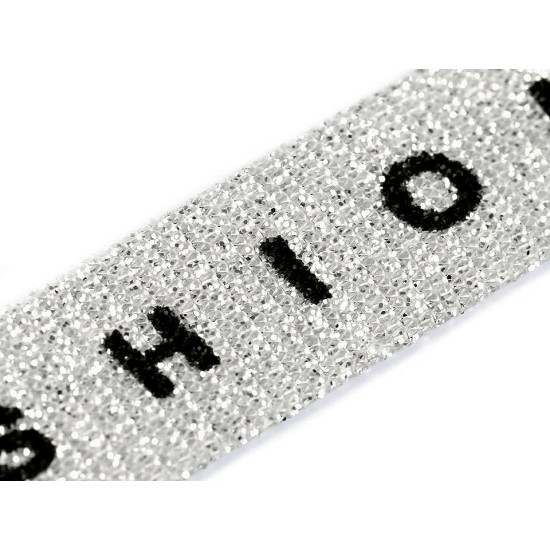 Taśma lampas / odzieżowa z lureksem szerokość 15 mm fashion - Srebrny (1 Metr) Taśma lampas / odzieżowa z lureksem szerokość 15 mm fashion - Srebrny (1 Metr)