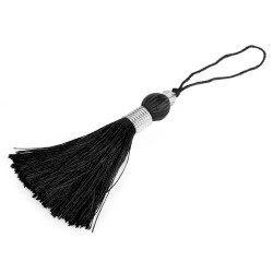 Ciucuri decorativi, 24 cm - Negru (1 Bucată)