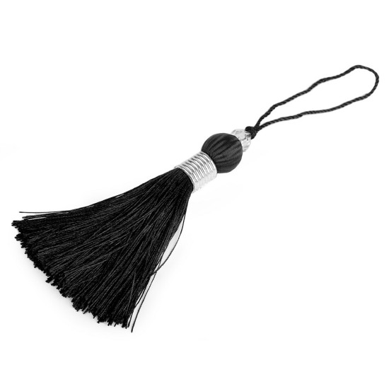Ciucuri decorativi, 24 cm - Negru (1 Bucată) Ciucuri decorativi, 24 cm - Negru (1 Bucată)