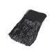 Bandă decorativă organza cu franjuri din paiete, lățime 32 cm - Negru (1 Metru) Bandă decorativă organza cu franjuri din paiete, lățime 32 cm - Negru (1 Metru)
