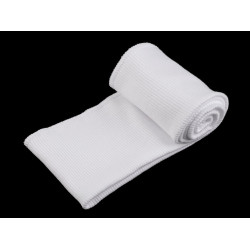 Ściągacz odzieżowy bawełniany na mankiety bluz - tunel 8x80 cm - White (1 Sztuka)