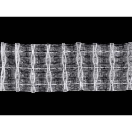 Taśma firanowa szerokość 75 mm marszczenie ołówek - Transparent (1 Metr) Taśma firanowa szerokość 75 mm marszczenie ołówek - Transparent (1 Metr)