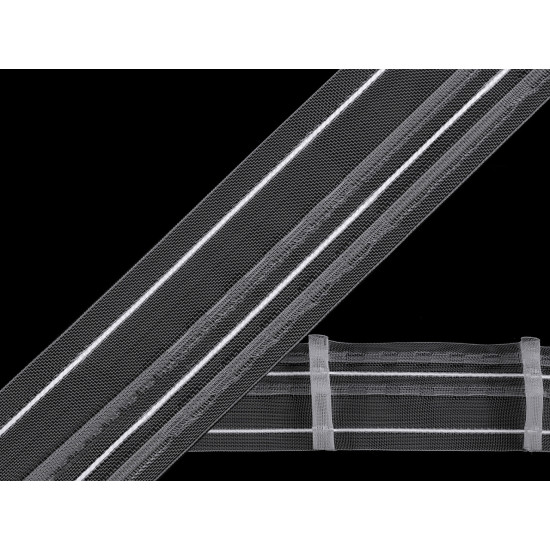 Taśma firanowa pojedyńcza zakładka szerokość 50 mm - Transparent (50 Metry) Taśma firanowa pojedyńcza zakładka szerokość 50 mm - Transparent (50 Metry)