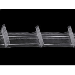 Taśma firanowa pojedyńcza zakładka szerokość 50 mm - Transparent (100 Metry)