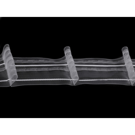 Taśma firanowa pojedyńcza zakładka szerokość 50 mm - Transparent (50 Metry) Taśma firanowa pojedyńcza zakładka szerokość 50 mm - Transparent (50 Metry)
