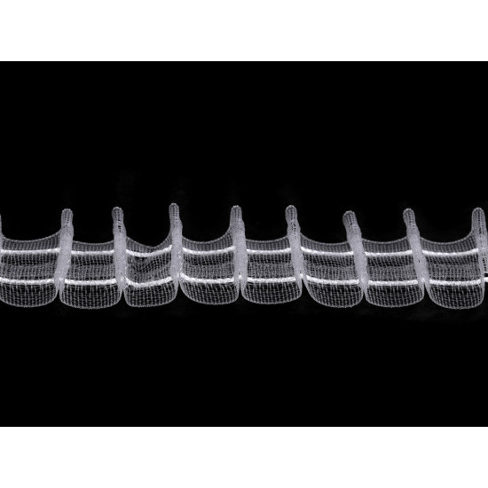 Taśma firanowa szerokość 25 mm marszczenie ołówek - Transparent (50 Metry) Taśma firanowa szerokość 25 mm marszczenie ołówek - Transparent (50 Metry)