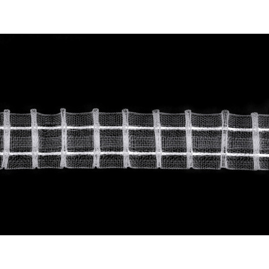 Taśma firanowa szerokość 25 mm marszczenie ołówek - Transparent (50 Metry) Taśma firanowa szerokość 25 mm marszczenie ołówek - Transparent (50 Metry)