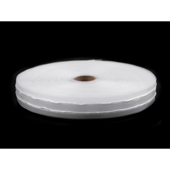 Taśma firanowa szerokość 25 mm marszczenie smok - Transparent (50 Metry) Taśma firanowa szerokość 25 mm marszczenie smok - Transparent (50 Metry)