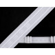 Taśma firanowa szerokość 25 mm potrójna zakładka - White (50 Metry) Taśma firanowa szerokość 25 mm potrójna zakładka - White (50 Metry)
