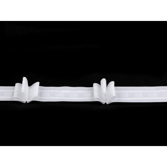 Taśma firanowa szerokość 25 mm potrójna zakładka - White (50 Metry) Taśma firanowa szerokość 25 mm potrójna zakładka - White (50 Metry)