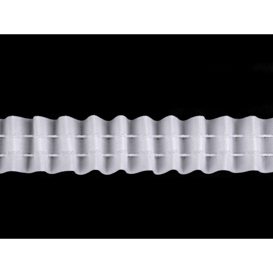 Universal pinch pleat dapery tape width 25 mm - White (100 Meters) Universal pinch pleat dapery tape width 25 mm - White (100 Meters)