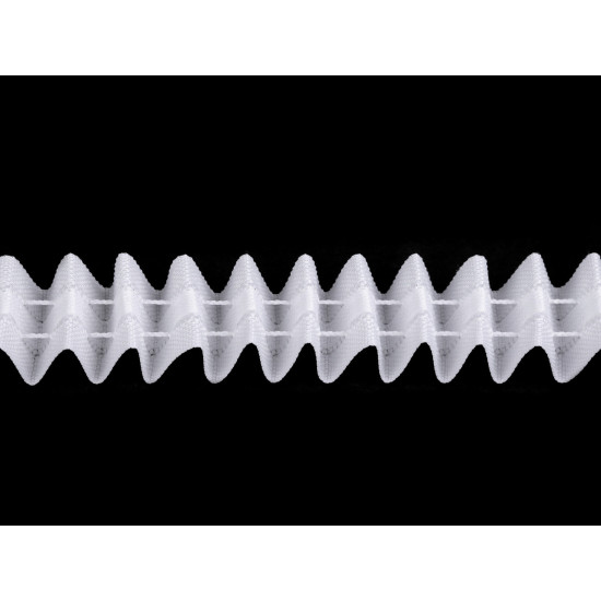 Universal pinch pleat dapery tape width 25 mm - White (100 Meters) Universal pinch pleat dapery tape width 25 mm - White (100 Meters)