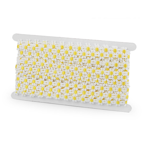 Aplikacja na taśmie szerokość 15 mm kwiaty - Kremowyjasny (1 Metr) Aplikacja na taśmie szerokość 15 mm kwiaty - Kremowyjasny (1 Metr)