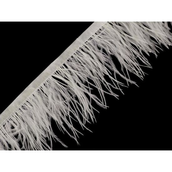 Taśma z piór - pióra marabuta szerokość 5-10 cm - Off white (10 Metry) Taśma z piór - pióra marabuta szerokość 5-10 cm - Off white (10 Metry)