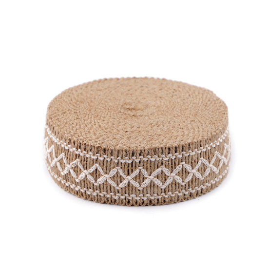 Liseré en jute, largeur 40 mm - Ecru natural (10 Mètres) Liseré en jute, largeur 40 mm - Ecru natural (10 Mètres)