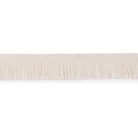 Frędzle bawełniane szerokość 25 mm - White (1 Metr) Frędzle bawełniane szerokość 25 mm - White (1 Metr)