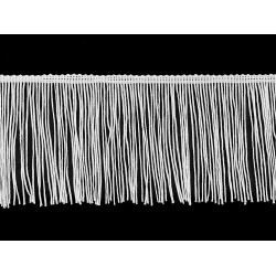 Frędzle połyskujące szerokość 10 cm - White (1 Metr)