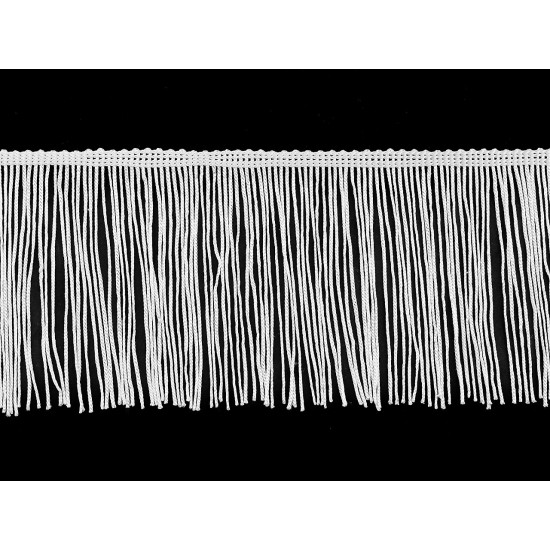 Frędzle połyskujące szerokość 10 cm - White (27 Metry) Frędzle połyskujące szerokość 10 cm - White (27 Metry)