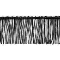 Frędzle połyskujące szerokość 10 cm - Czarny (1 Metr)
