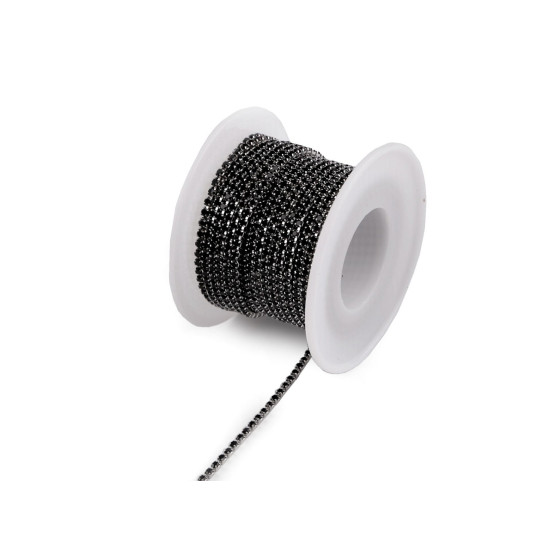 Rhinestone chain / trimming width 2 mm - Crystal ab (9 Meters) Rhinestone chain / trimming width 2 mm - Crystal ab (9 Meters)
