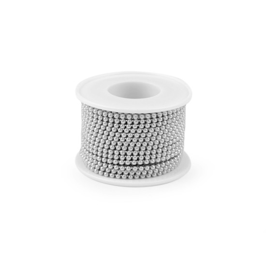 Imitation pearl chain trim / braid width 2.5 mm - Pearl (1 Meter) Imitation pearl chain trim / braid width 2.5 mm - Pearl (1 Meter)