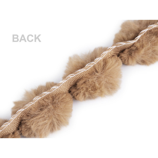 Besatzband aus kunstfell zum einnähen rund, breite 3 cm - Schwarz (1 Meter) Besatzband aus kunstfell zum einnähen rund, breite 3 cm - Schwarz (1 Meter)