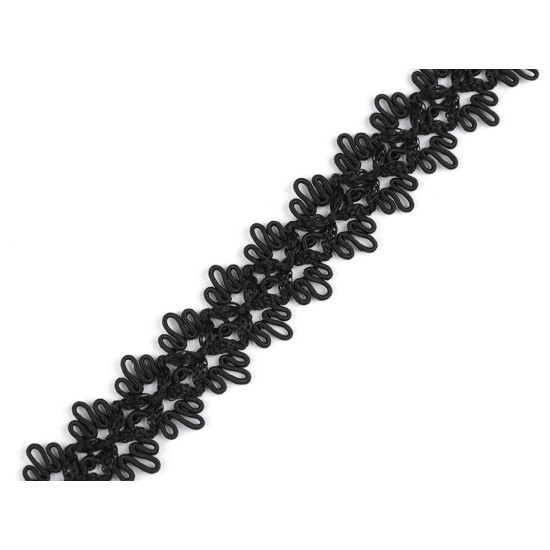 Taśma dekoracyjna szerokość 22 mm - Czarny (18 Metry) Taśma dekoracyjna szerokość 22 mm - Czarny (18 Metry)
