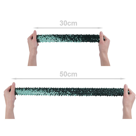 Taśma cekinowa elastyczna szerokość 45 mm - Czerwony (1 Metr) Taśma cekinowa elastyczna szerokość 45 mm - Czerwony (1 Metr)