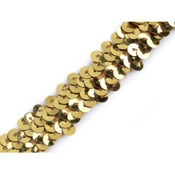 Elastic trimming braid, width 20 mm - Gold lt. (1 Meter)